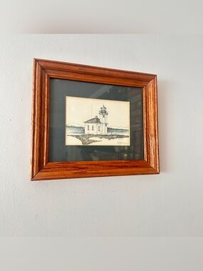 Framed/matted Lighthouse art by James R. Westling